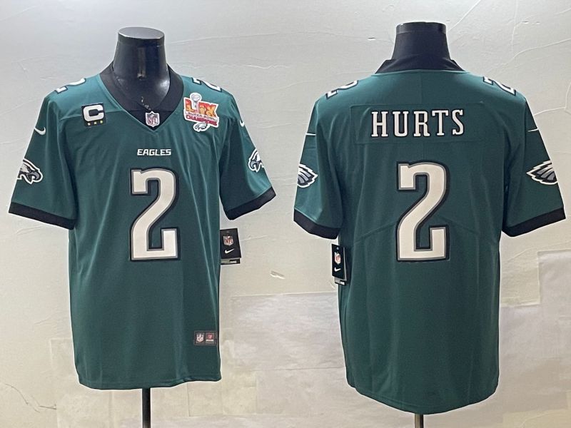 Men Philadelphia Eagles #2 Hurts Green Second generation 2025 Nike Limited NFL Jersey style 2